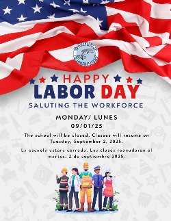 2025 Labor Day - School Closed